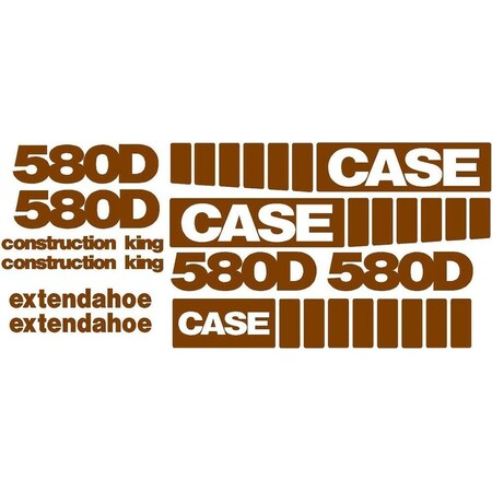 Aftermarket 580D Decal Set for Construction King Extendahoe Fits Case Loader Backhoe Whole MAE30-0140